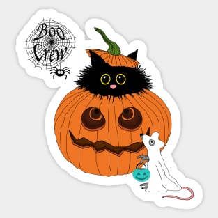 Boo Crew 2. Cute Halloween Design. Sticker